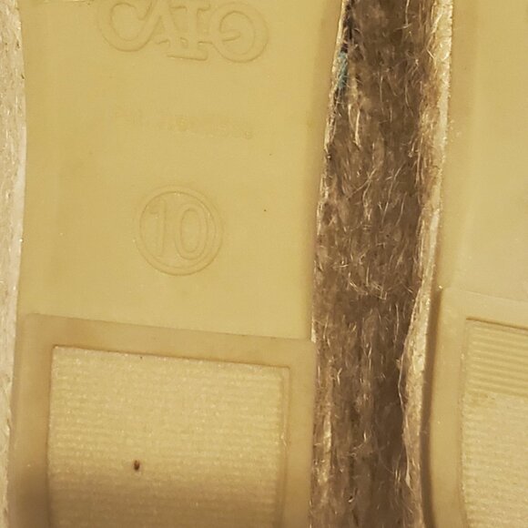 Cato Brown Polka Dot (Brown/Blue) Wedged Heel Sandal Shoes - Size 10 - Picture 6 of 9